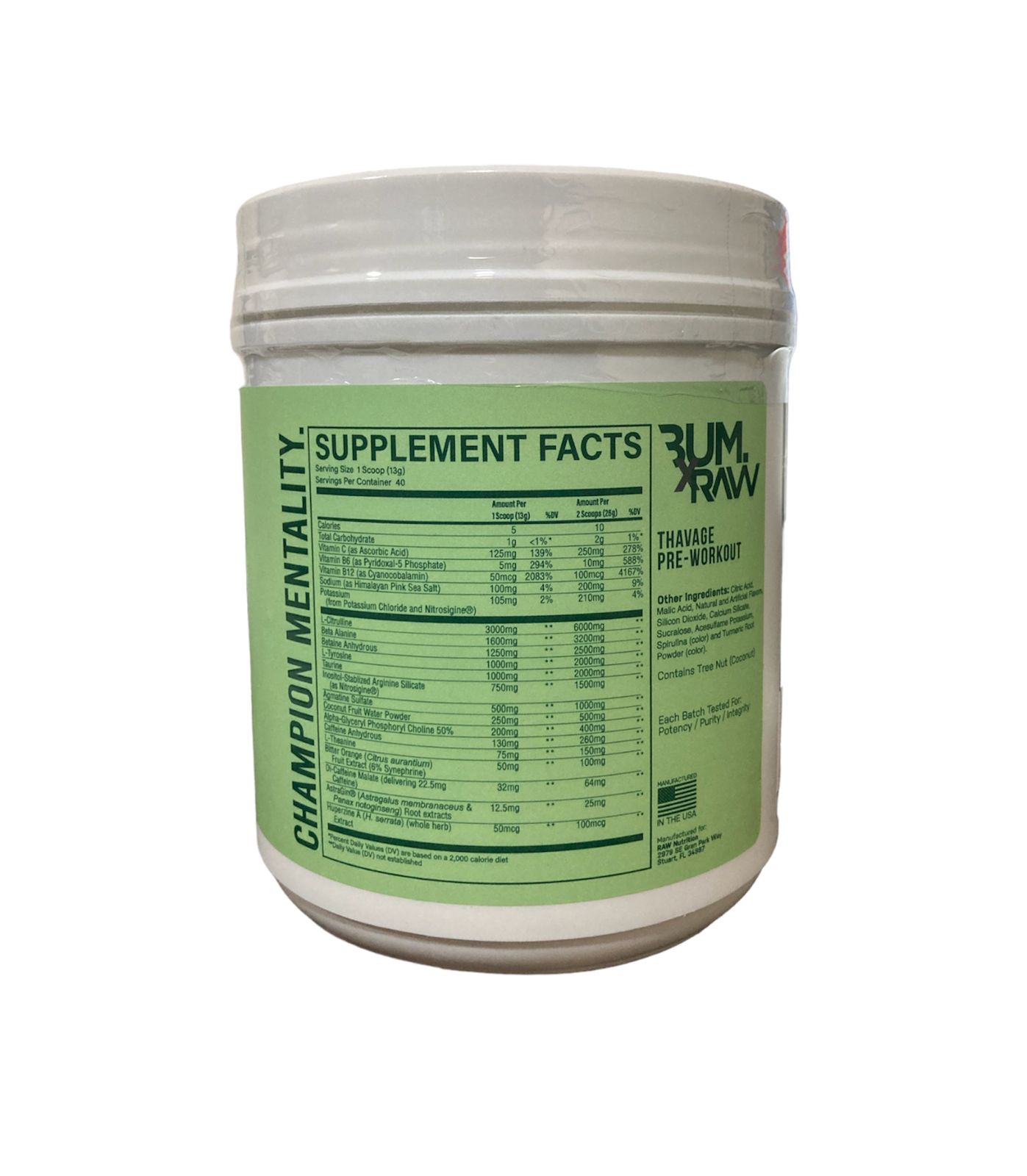 Pre-entreno Cbum Thavage Green Crush 520 Gr 40 Serv 