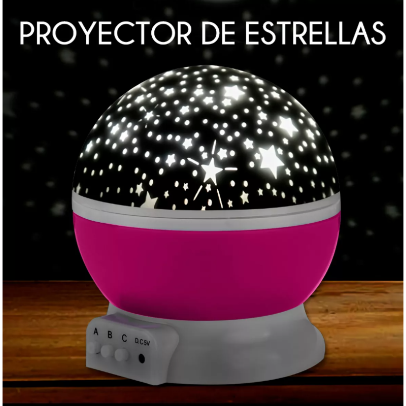 Lampara Proyector Estrellas Luz Led Giratoria Bebe Niños.