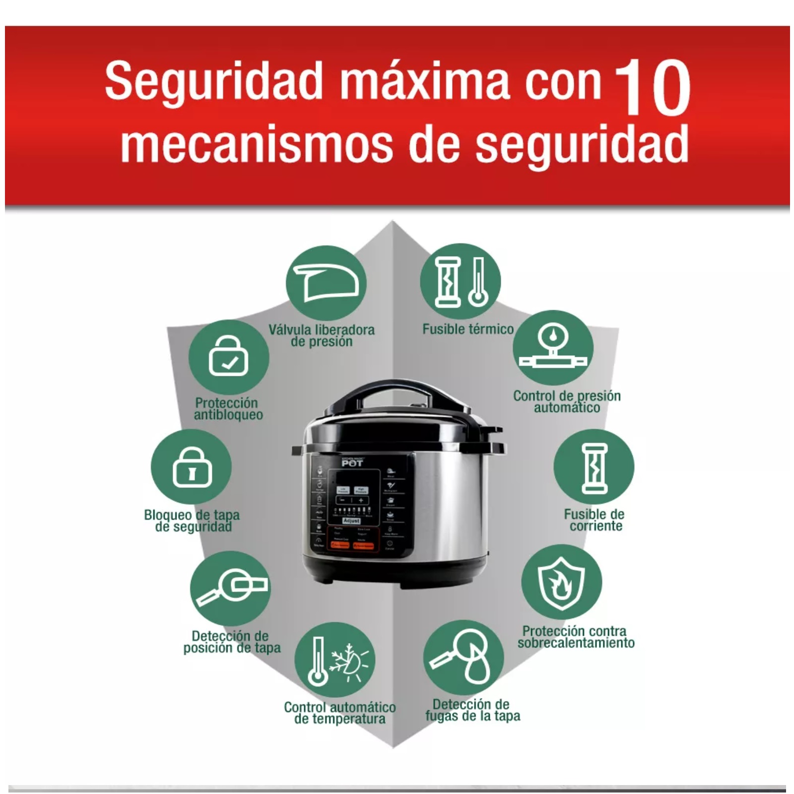 Olla de Presión Eléctrica Koblenz Kitchen Magic Pot KMP-1000 IN