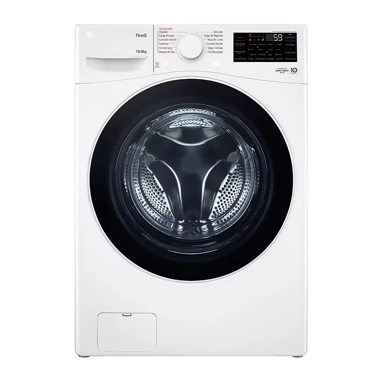 Lavasecadora LG 16/8 Kilos Carga Frontal Blanca WD16WG2S6P