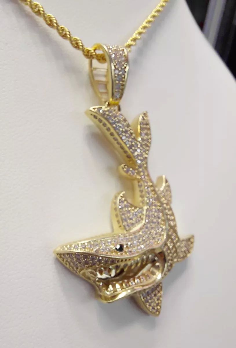 Kit Cadena Torzal + Dije Tiburon Oro 10 K. + Obsequio.