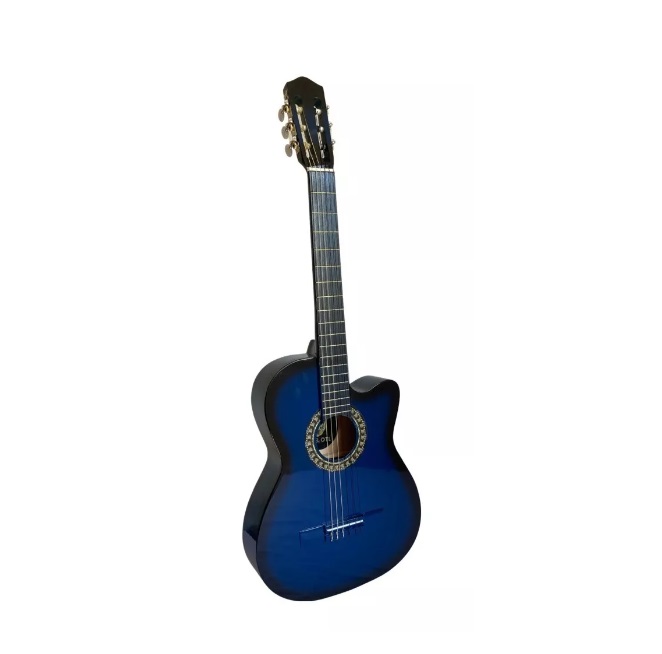 Guitarra Acústica Curva Ocelotl Paquete Vital De Accesorios - Azul