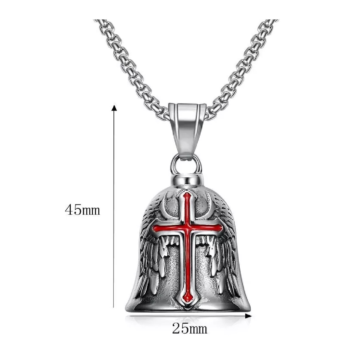 Campanas Guardian Bell Moto Biker Amuleto Black Cross