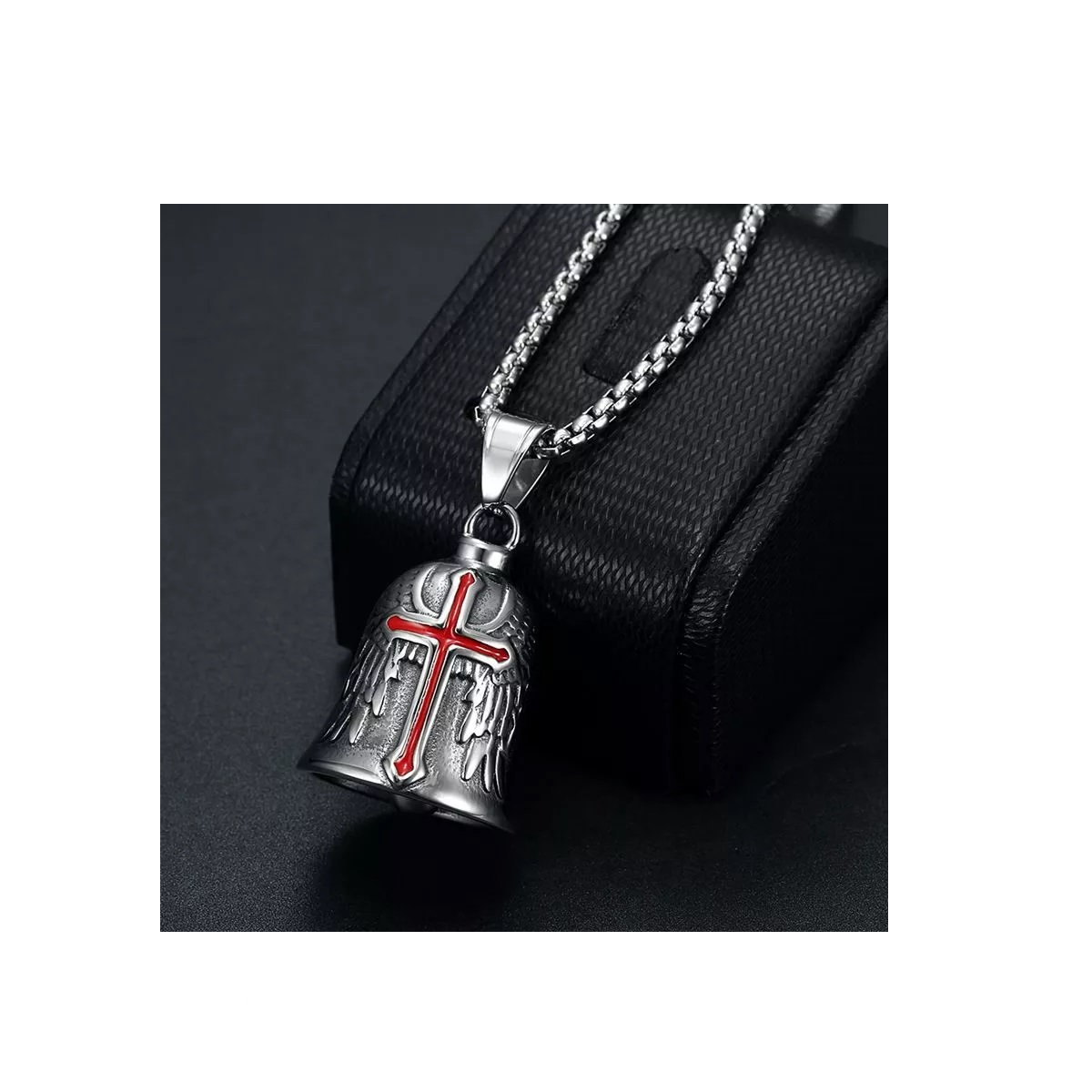 Campanas Guardian Bell Moto Biker Amuleto Black Cross