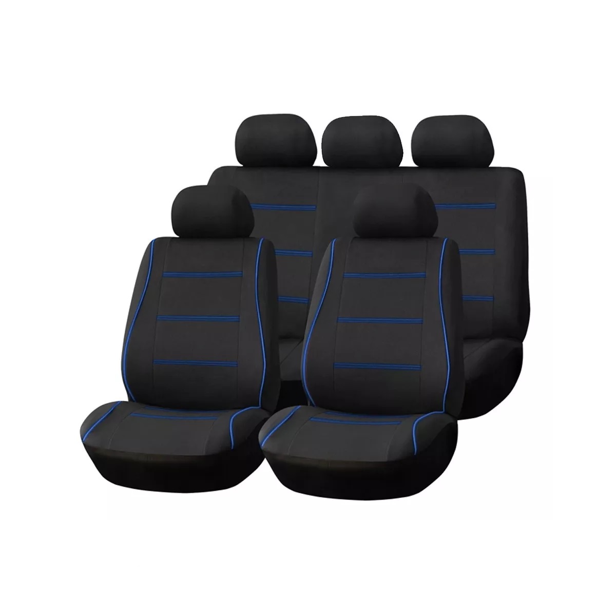 Fundas Para Asientos De Auto Universal 9 Piezas Azul