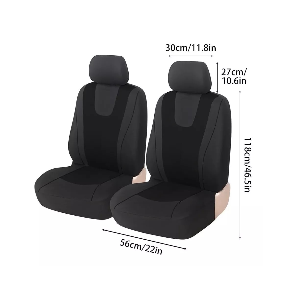 Universal Funda De Asiento Para Asiento Automóvil 10 Piezas Negro