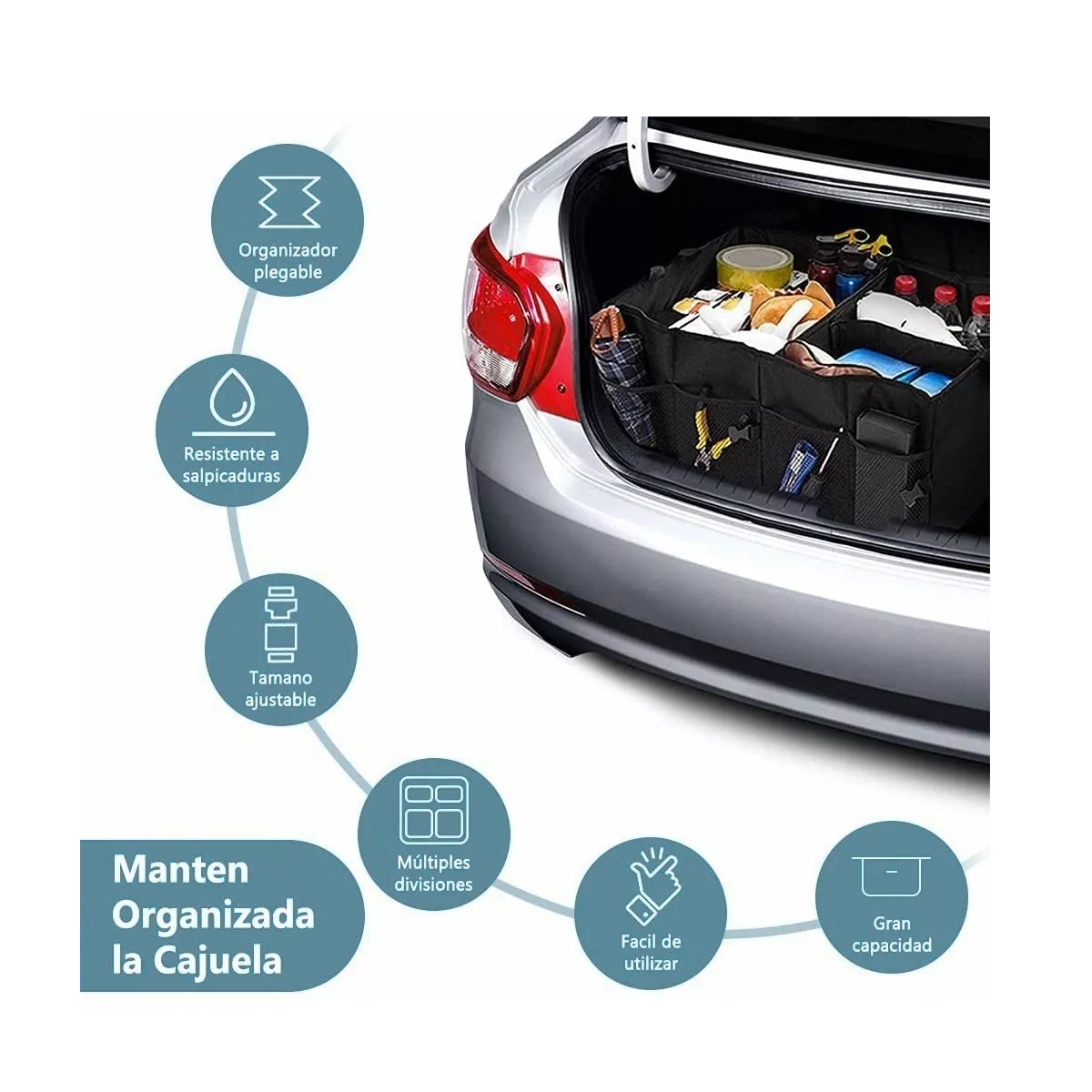 Organizador De Cajuela Para Auto Interior Accesorios Carro