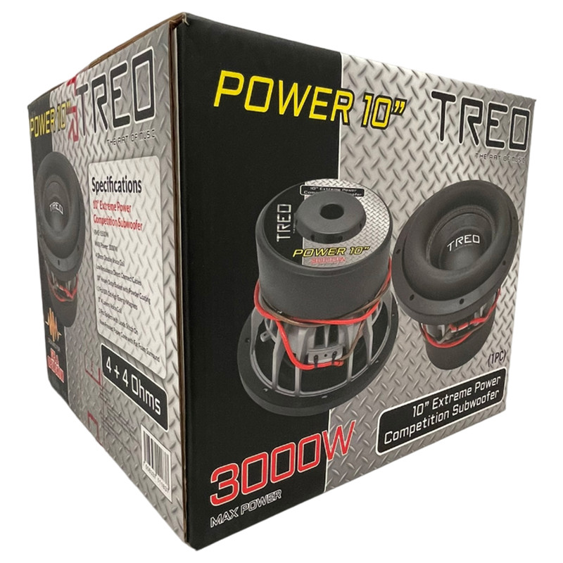 Subwoofer Doble Bobina 10 Pulg Treo POWER10 1500 Watts RMS.