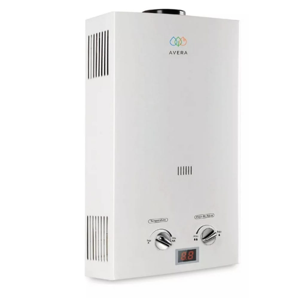 Calentador de agua a gas GLP Avera C6L blanco