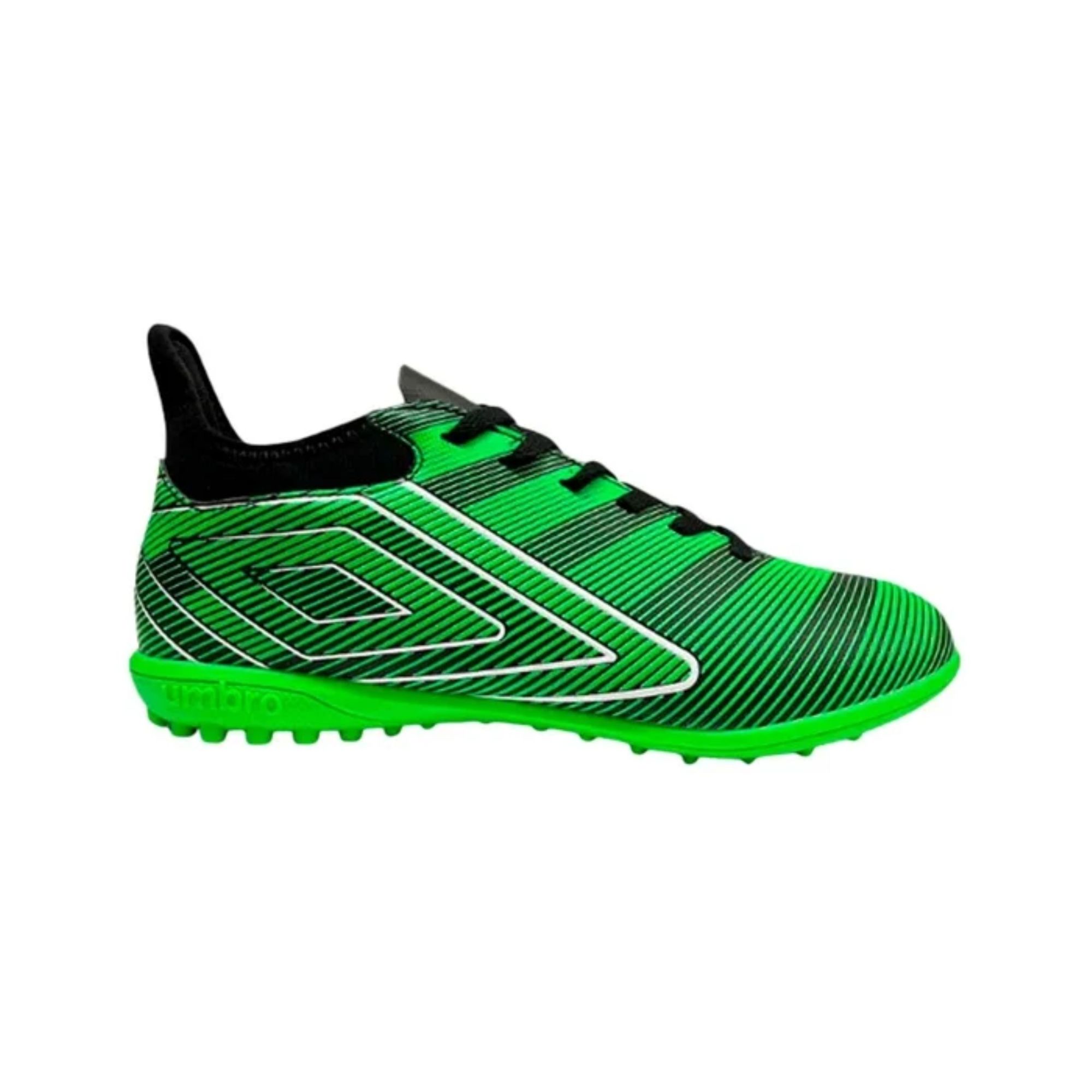 Tenis UMBRO Veloce LT III TF Fútbol Rápido Verde con Negro Hombre Originales 81966UEEY