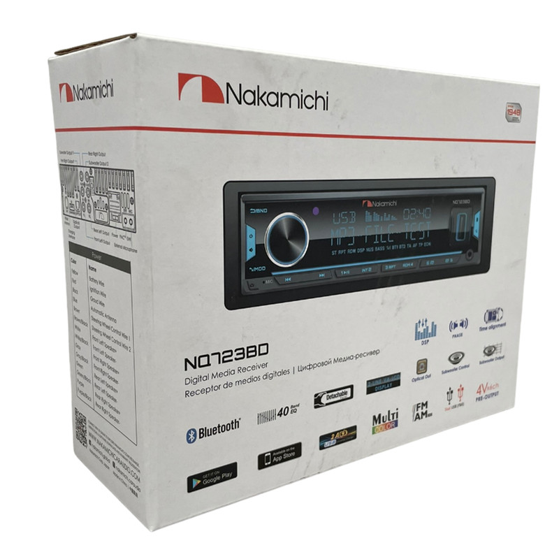 Estereo 1 din Nakamichi NQ723BD 4V 6RCA + SUB 50X4W.