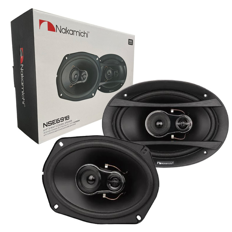 Par Bocinas Nakamichi NSE6918 6x9 260w Max 40w Rms 3 Vias Color Negro.