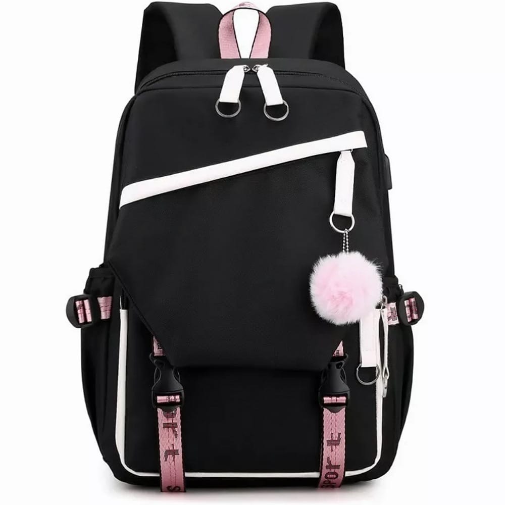 Mochila Kawaii Estilo Coreano Juvenil Moda Con Puerto Usb