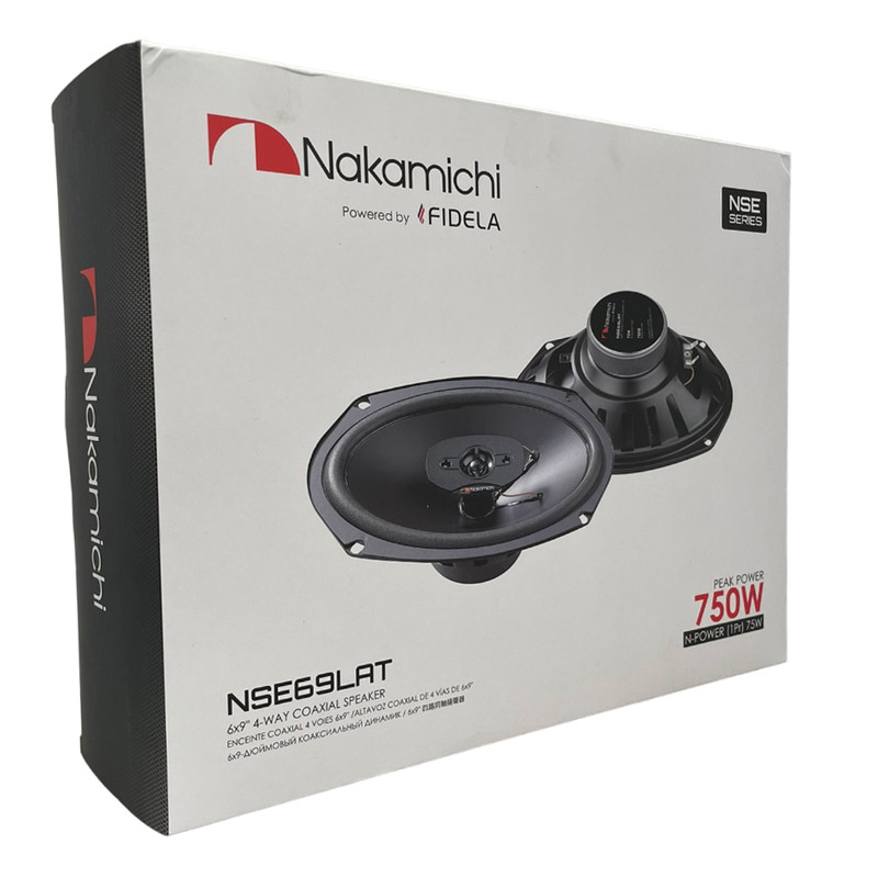 Bocinas 6x9 Pulgadas Nakamichi N69lat 750watts 4 Vias Color Negro.