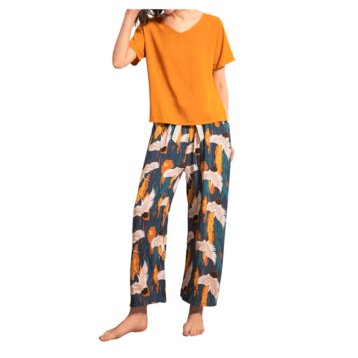 Pijama Elegante Dama Mujer Ropa De Dormir Suave 2 Piezas