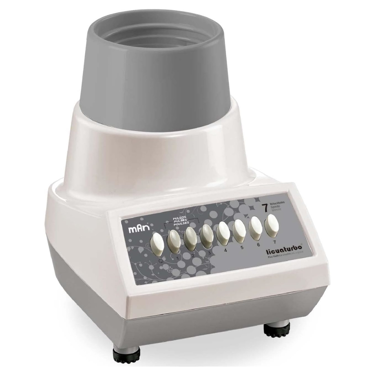 Licuadora MAN LPV-507 vaso plástico 1.5 Lt. 7 velocidades.