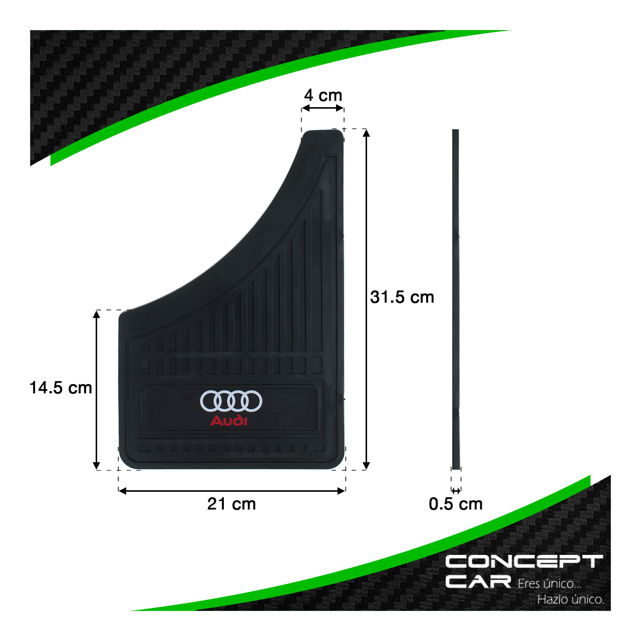 Kit 4 Loderas Pantaletas Auto Camioneta Plastico Marca Premium