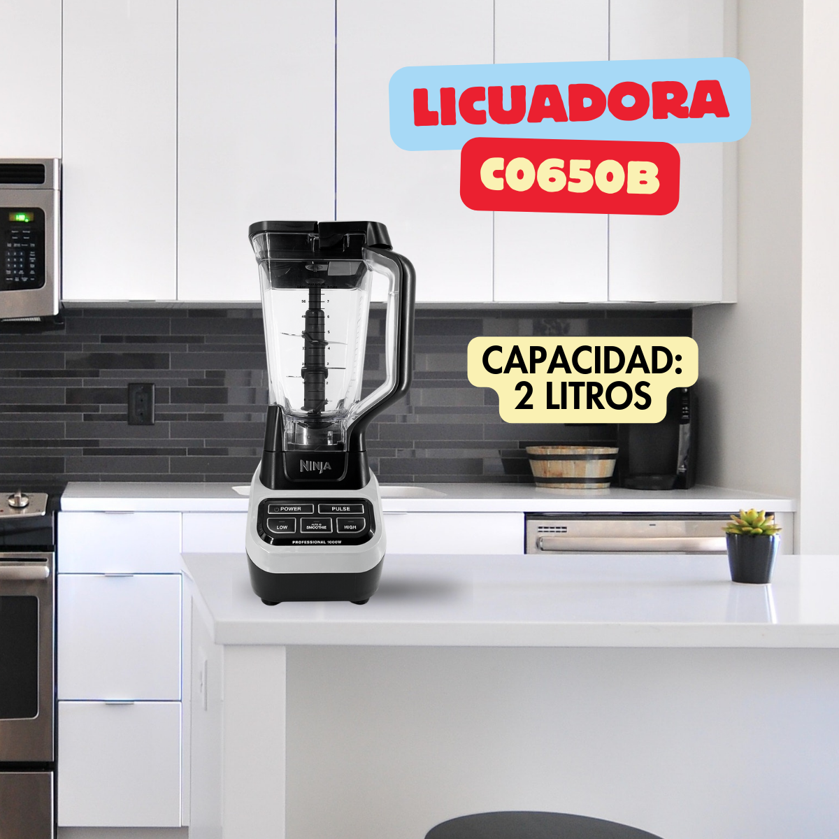 Ninja Licuadora Auto-iq One -Touch 72 oz CO650B