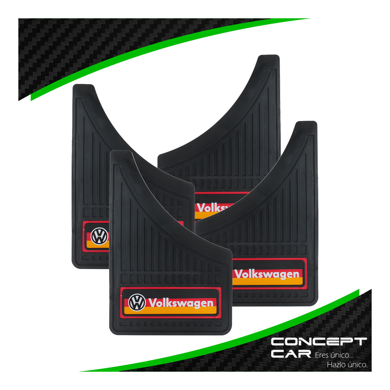 Kit 4 Lodera Pantaleta Auto Camioneta Plastico Vw Volkswagen