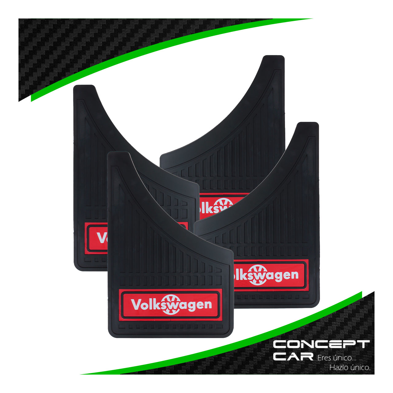 Kit 4 Lodera Pantaleta Auto Camioneta Plastico Vw Volkswagen