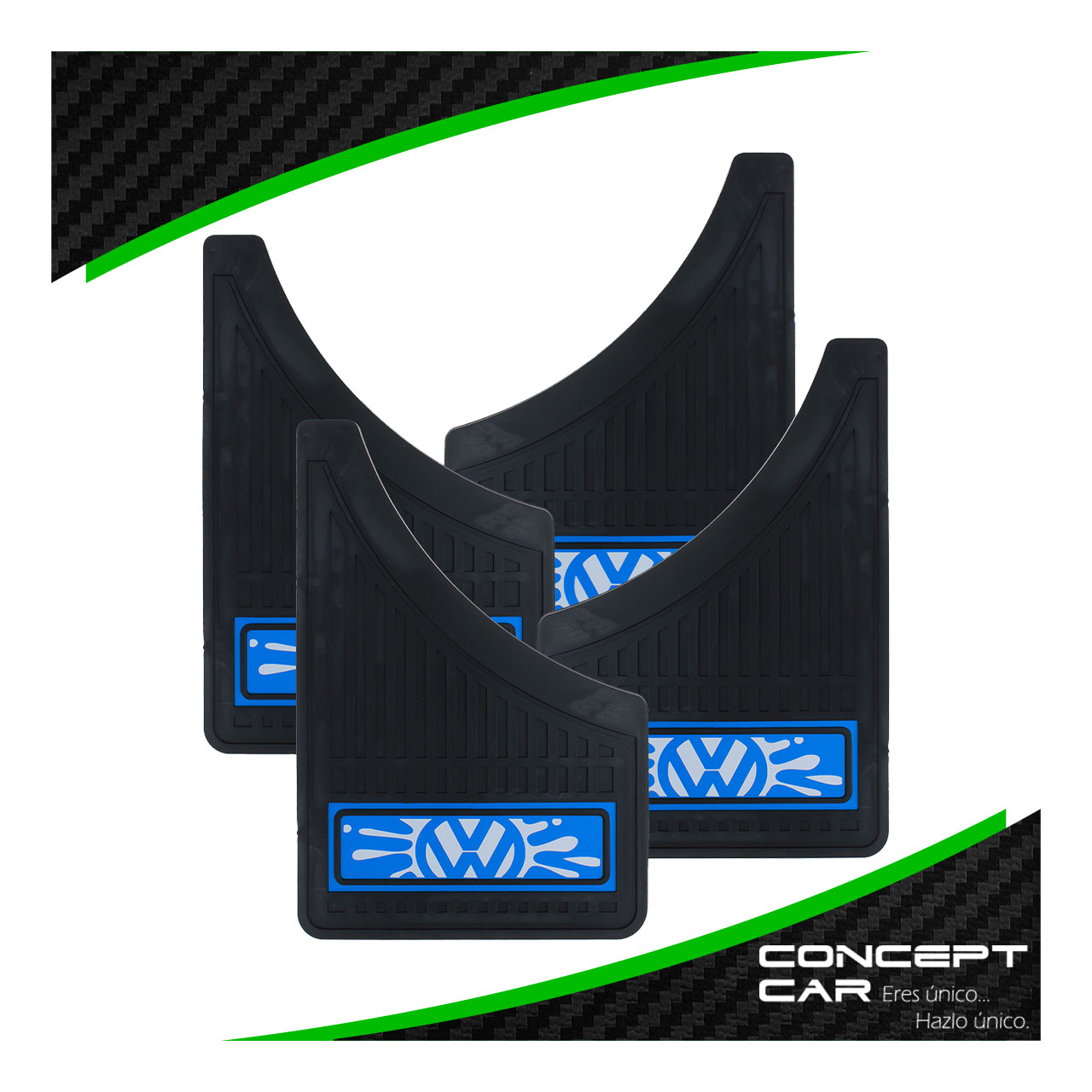 Kit 4 Lodera Pantaleta Auto Camioneta Plastico Vw Volkswagen