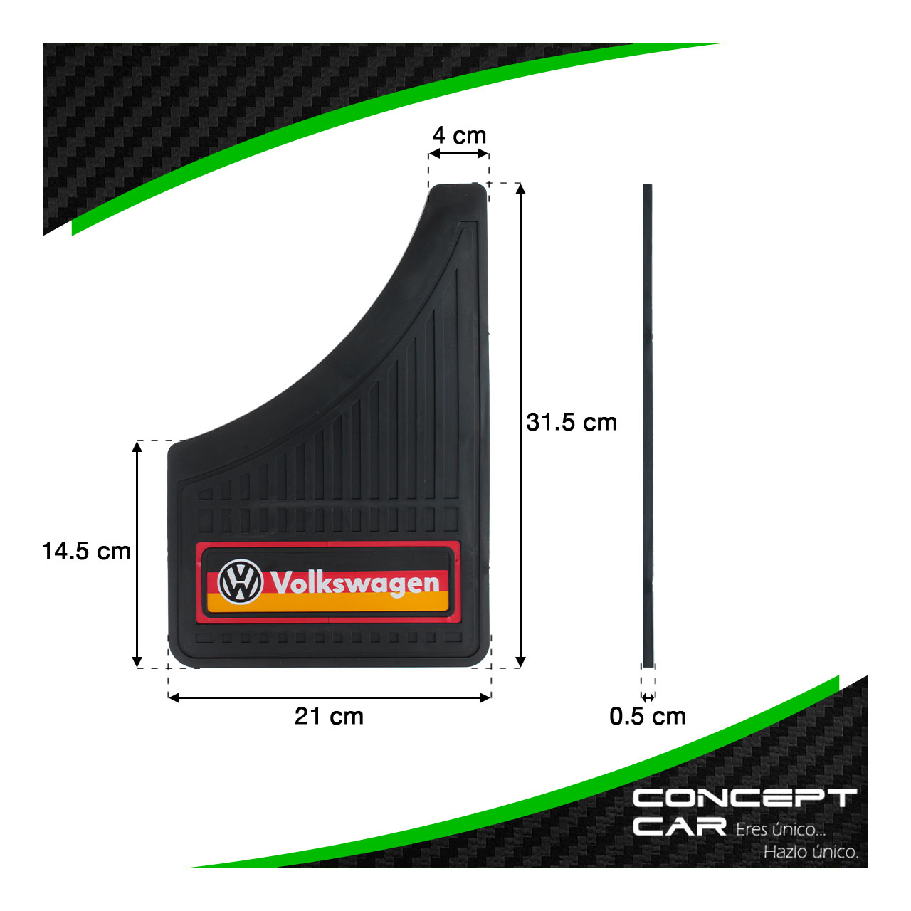 Kit 4 Lodera Pantaleta Auto Camioneta Plastico Vw Volkswagen