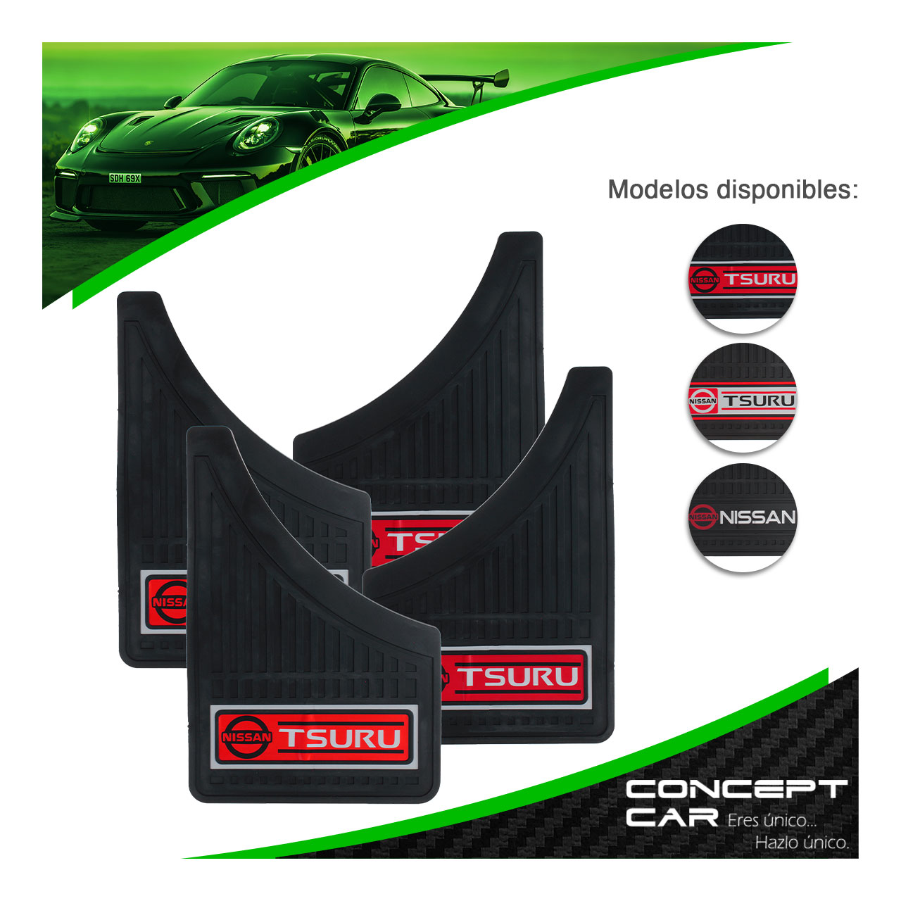 Kit 4 Lodera Pantaleta Auto Camioneta Plastico Nissan