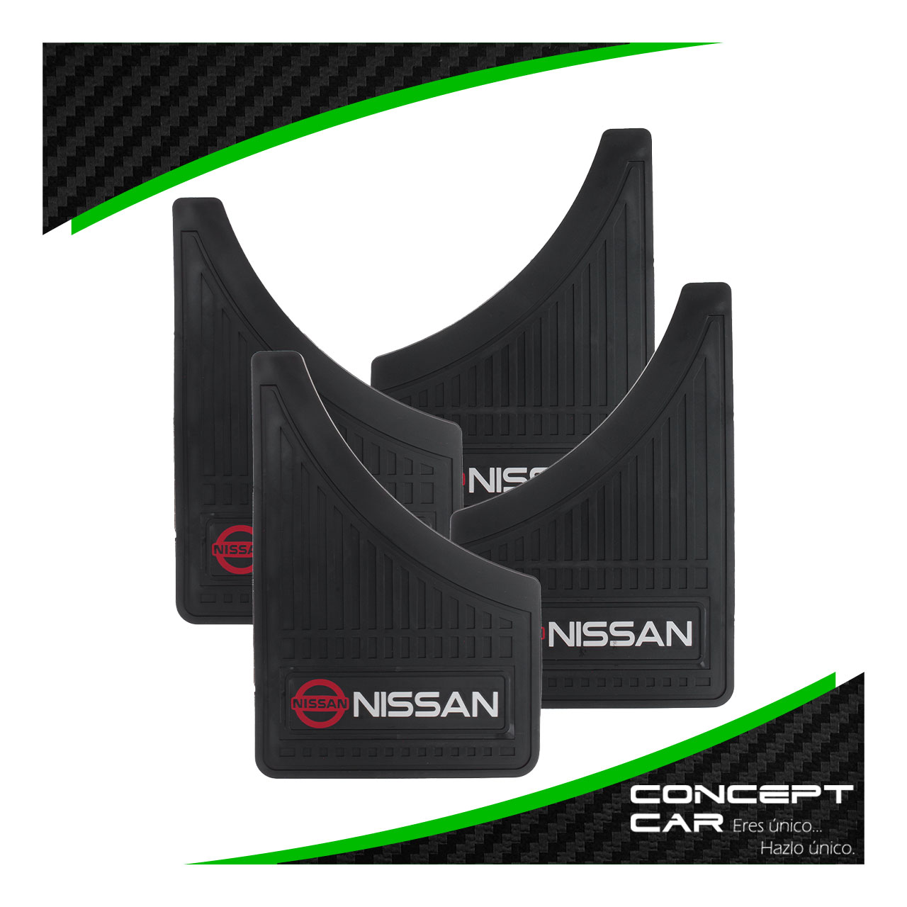 Kit 4 Lodera Pantaleta Auto Camioneta Plastico Nissan