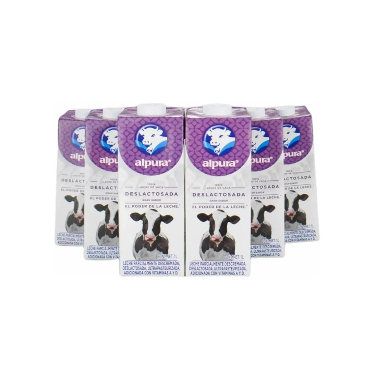 Leche Alpura Deslactosada 6 Piezas con 1 litro c/u
