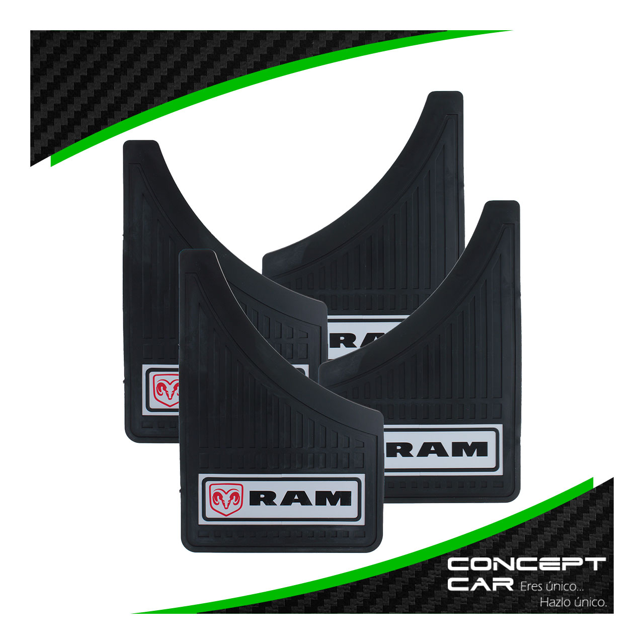 Kit 4 Lodera Pantaleta Auto Camioneta Plastico Marcas Varios