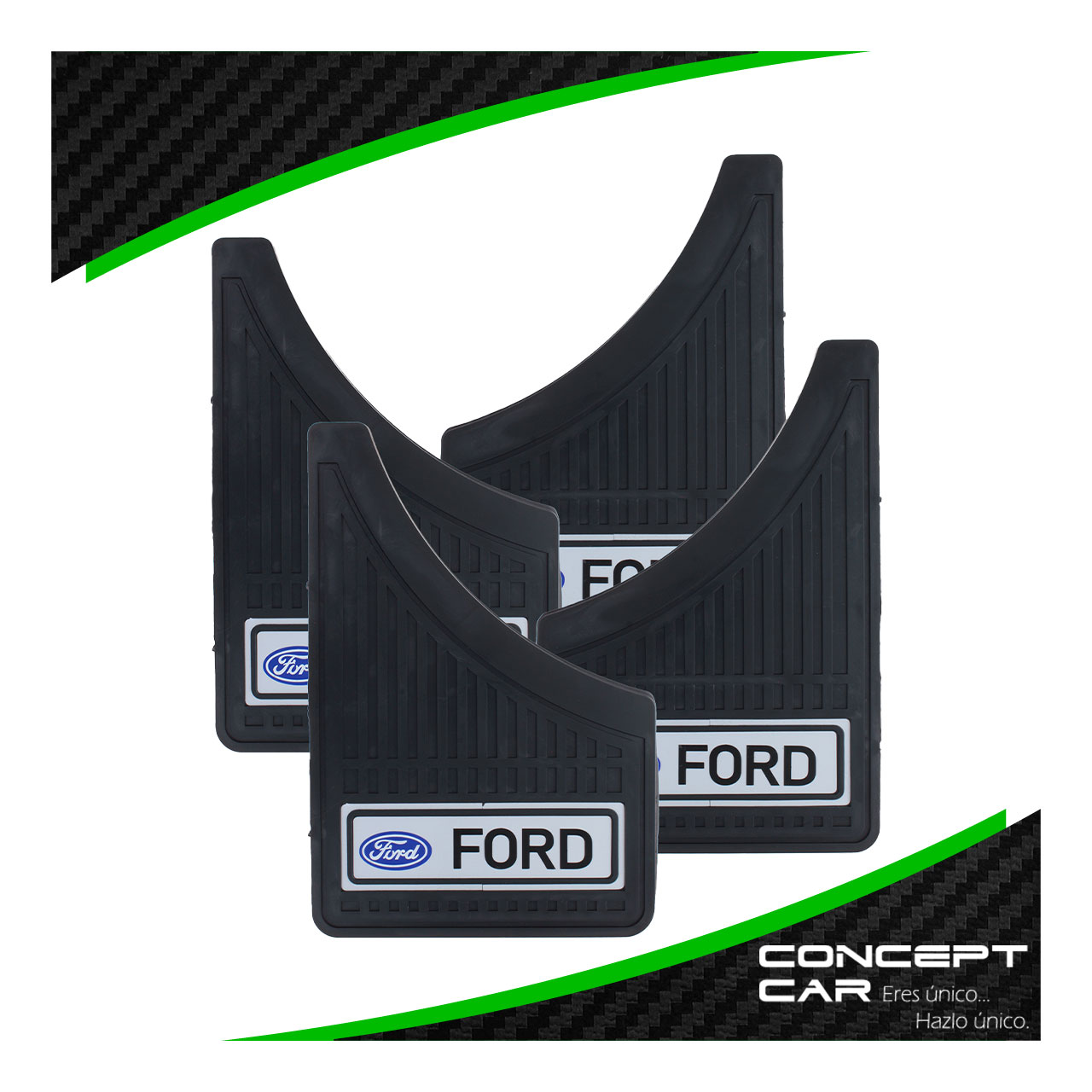 Kit 4 Lodera Pantaleta Auto Camioneta Plastico Marcas Varios