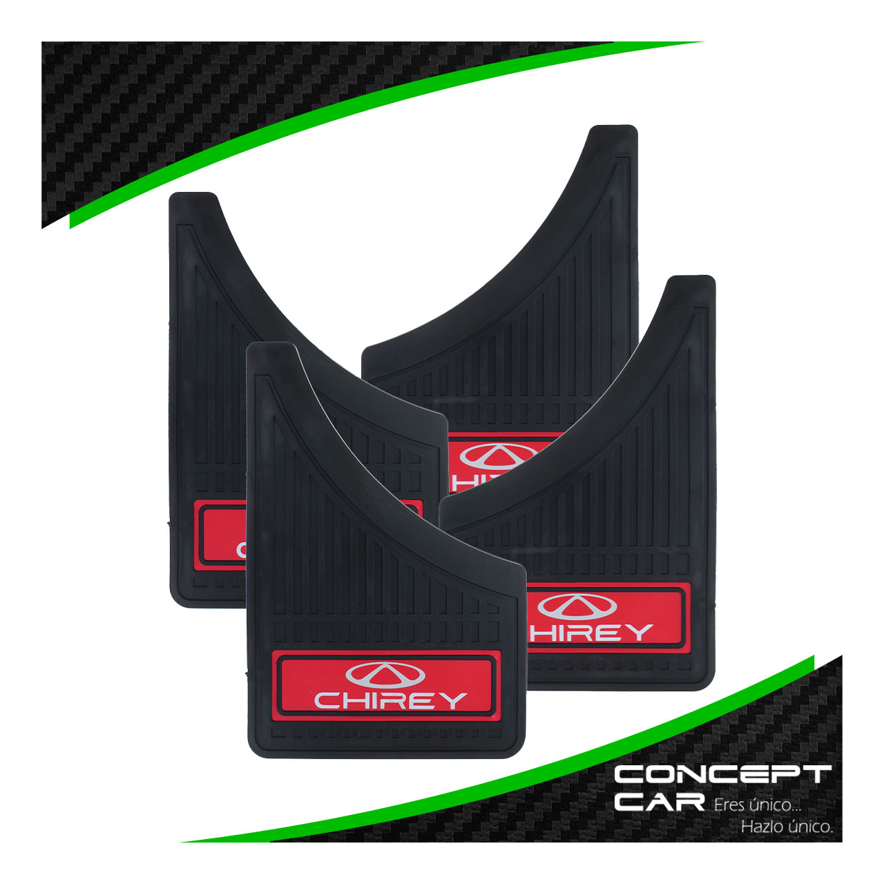 Kit 4 Lodera Pantaleta Auto Camioneta Plastico Marcas Nuevas