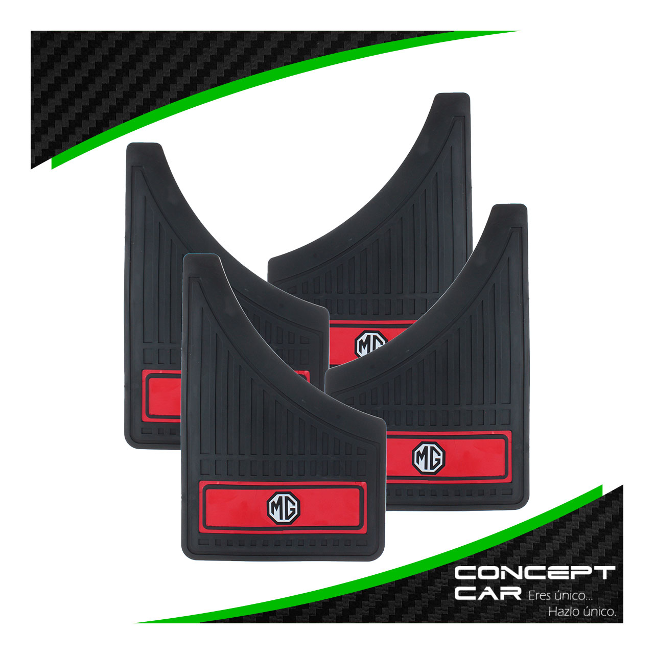 Kit 4 Lodera Pantaleta Auto Camioneta Plastico Marcas Nuevas