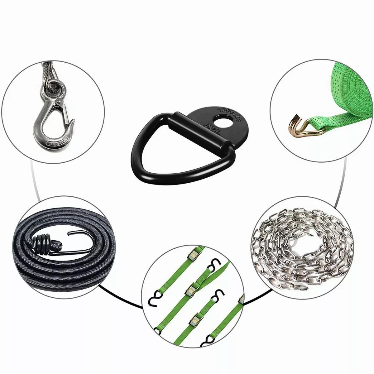 Anclajes De Amarre Con Anillo En V, Acero Para Carga 4pcs