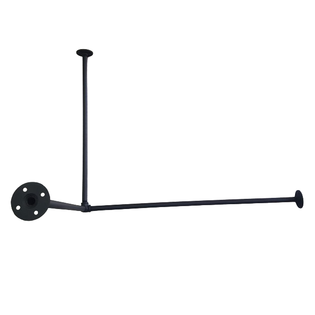 Cortinero Vestidor Esquina, Probador Boutique, Acero 1x1 M.