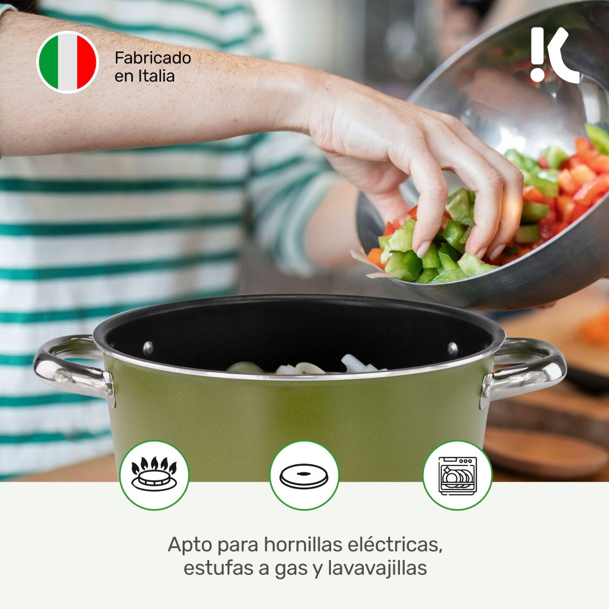 Olla Antiadherente 24cm - Bateria de Cocina - KONVIENE SIEMPRE - Accesorios