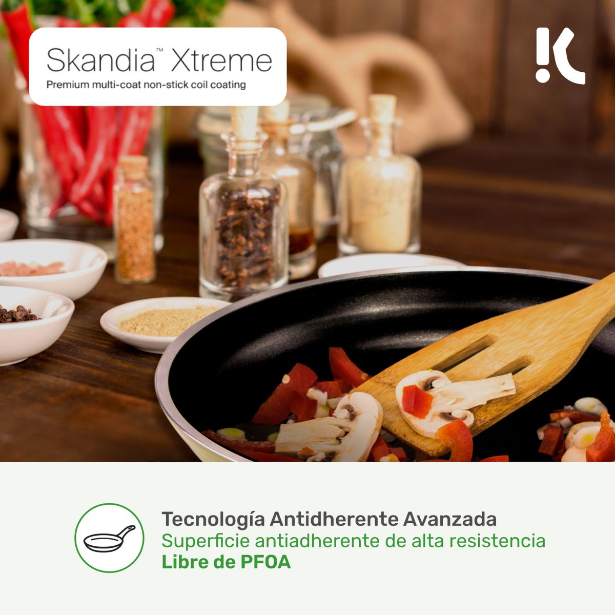 x2 Sarten Antiadherente - Bateria de Cocina KONVIENE SIEMPRE - Accesorios