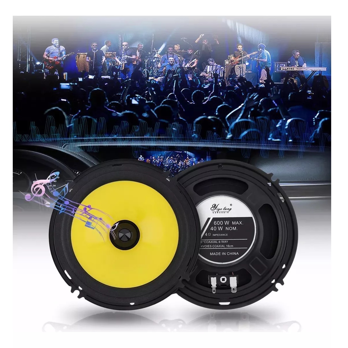 Bocinas Carro 6.5 Pulgadas 600w Coaxial Bocinas Para Auto