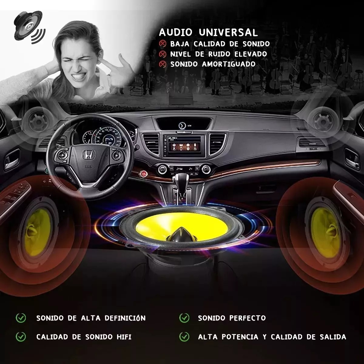 Bocinas Carro 6.5 Pulgadas 600w Coaxial Bocinas Para Auto