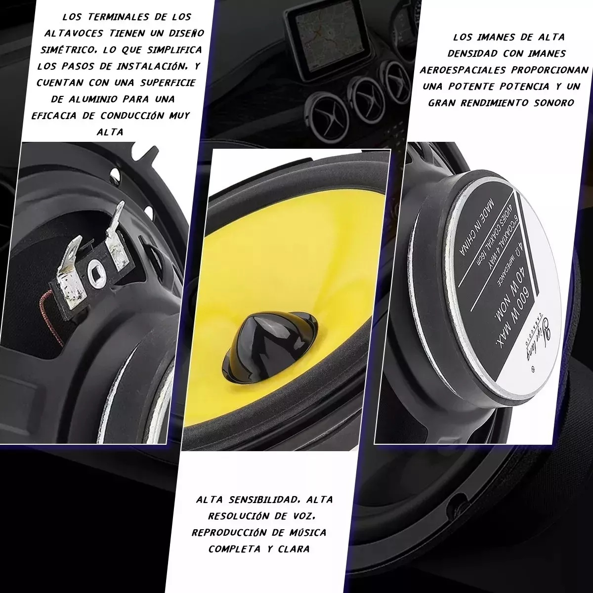 Bocinas Carro 6.5 Pulgadas 600w Coaxial Bocinas Para Auto