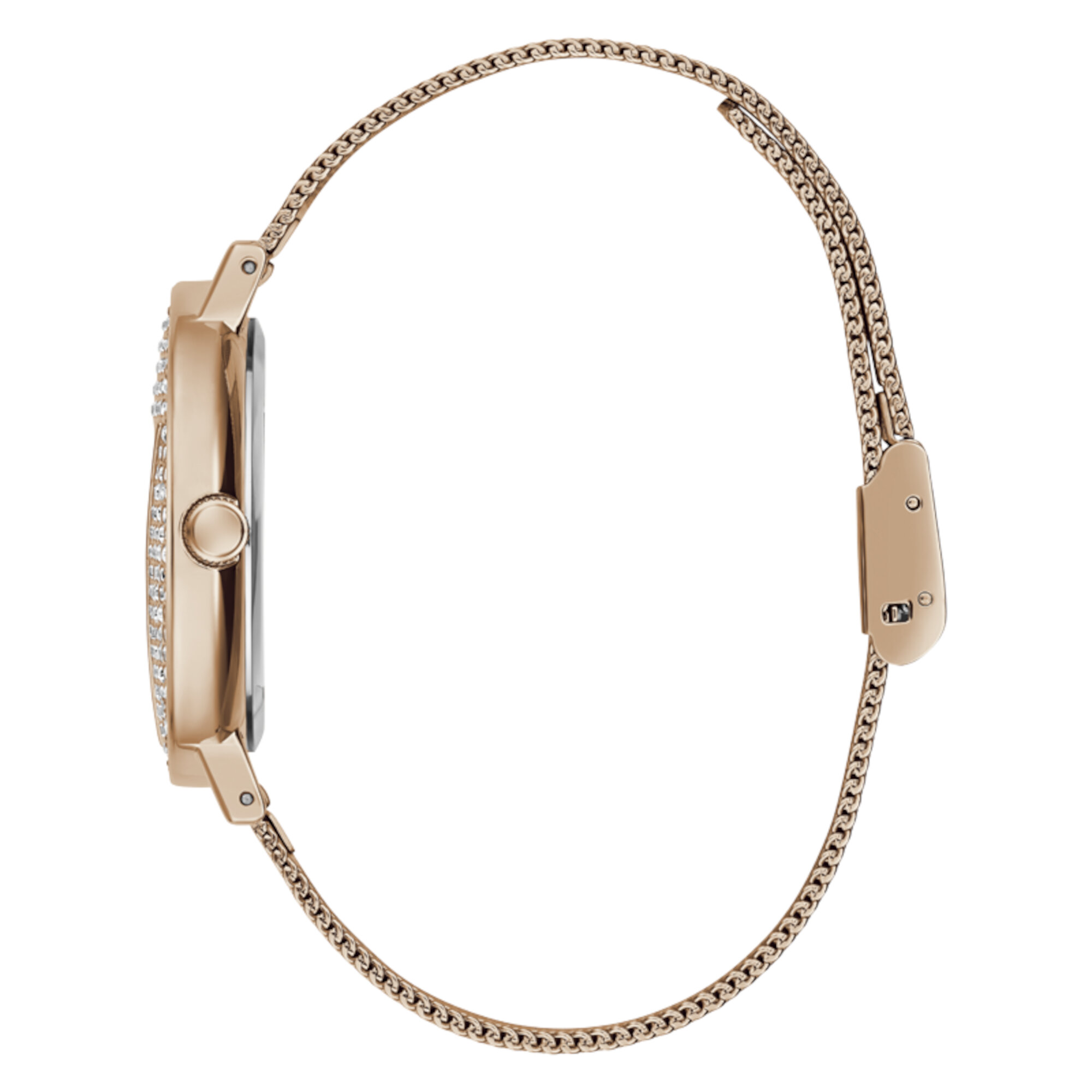 Kit Reloj y Aretes Guess ICONIC para Dama GW0477L3-K24 Oro Rosa