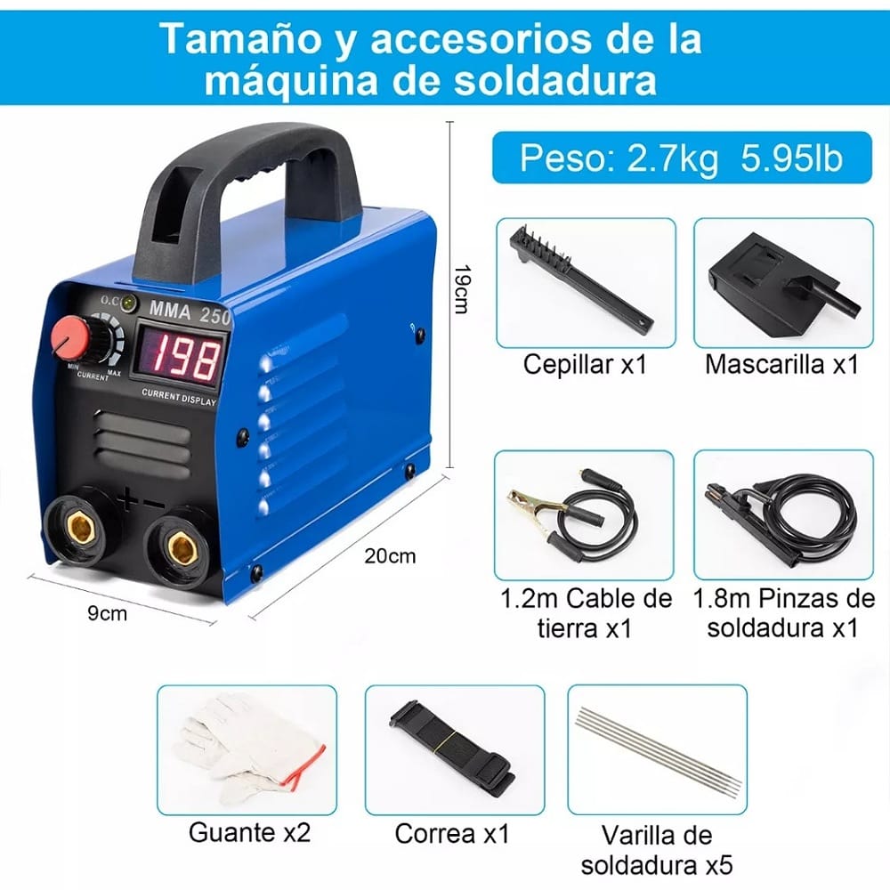 Soldador Inversor 60hz 110v Grado Industria Portátil Estable