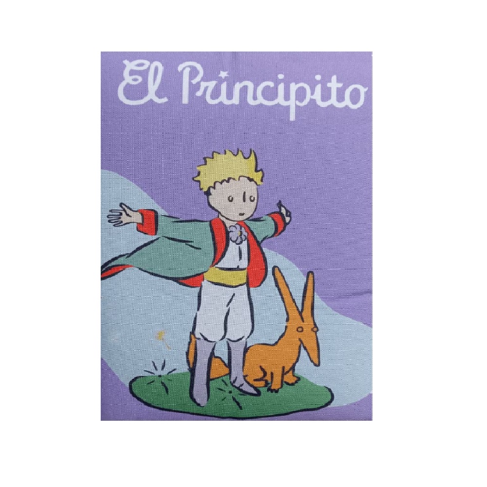 Funda Porta Libros Tela El Principito y Zorro 