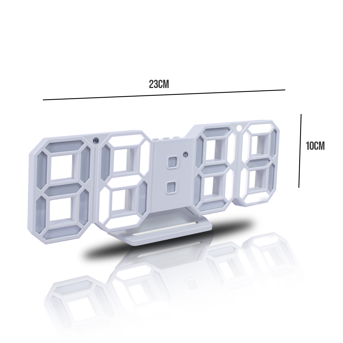 Reloj Digital 3d Despertador De Escritorio