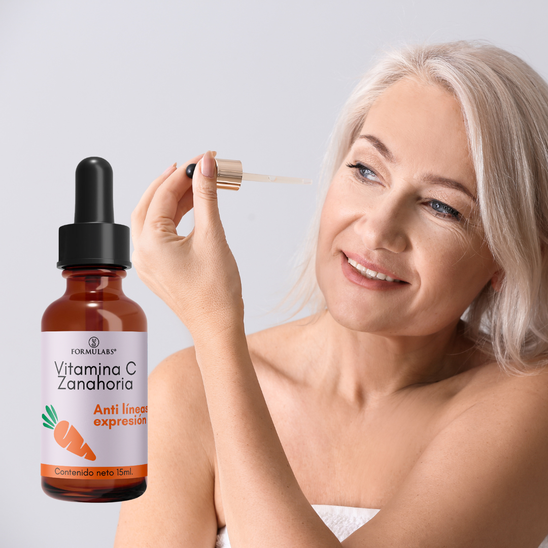 Serum Vitamina C con Zanahoria, Previene Líneas De Expresión, Día/noche 15ml