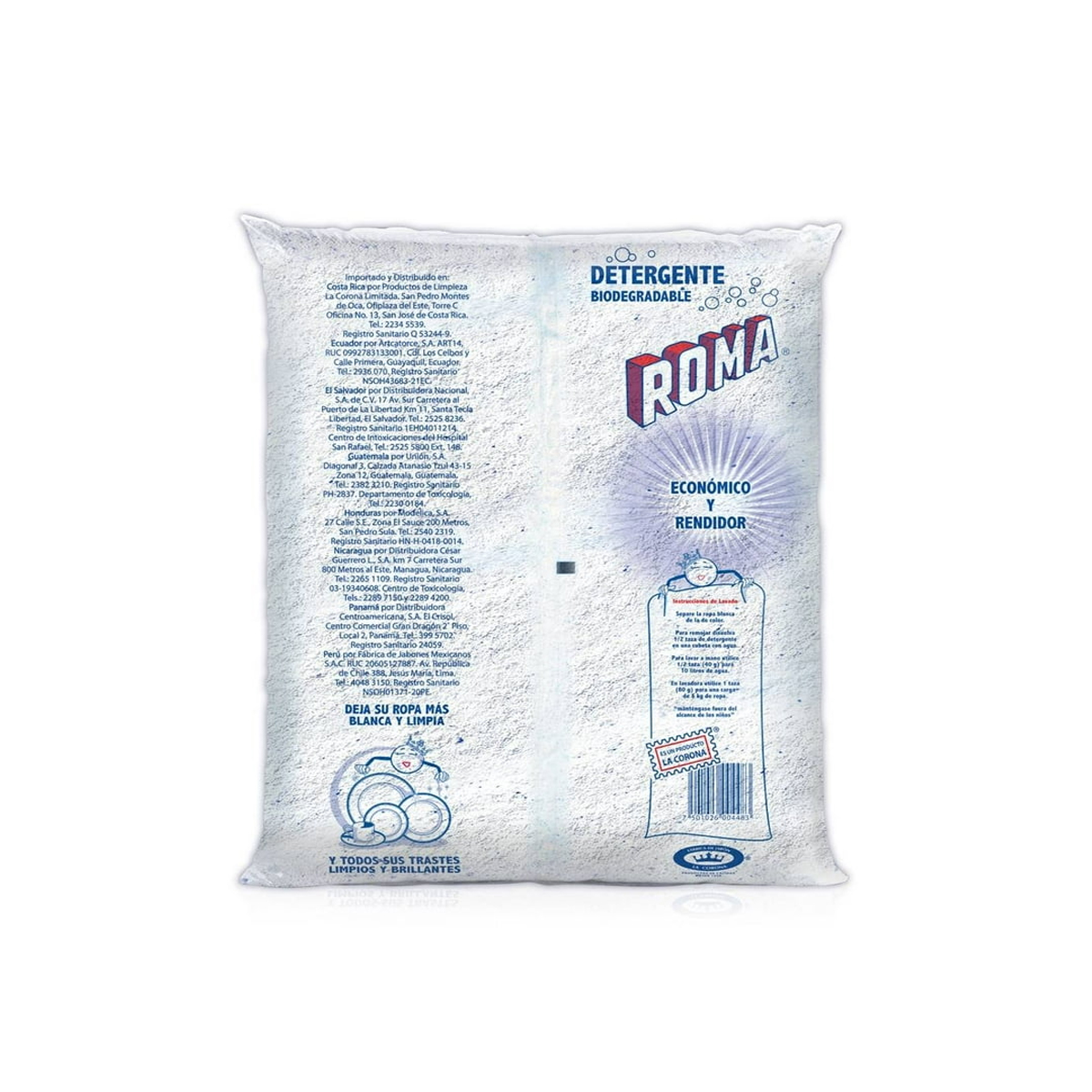 Detergente Biodegradable en Polvo Roma de 5 kg