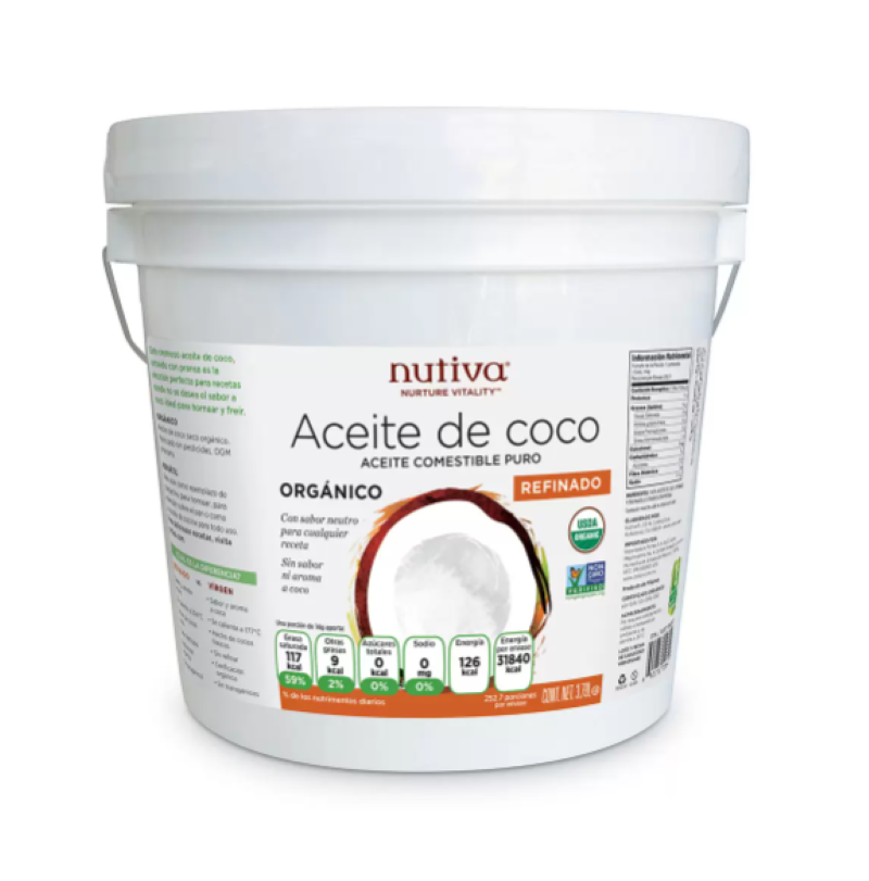 Aceite de Coco Nutiva 1004350 Orgánico 3.79 L