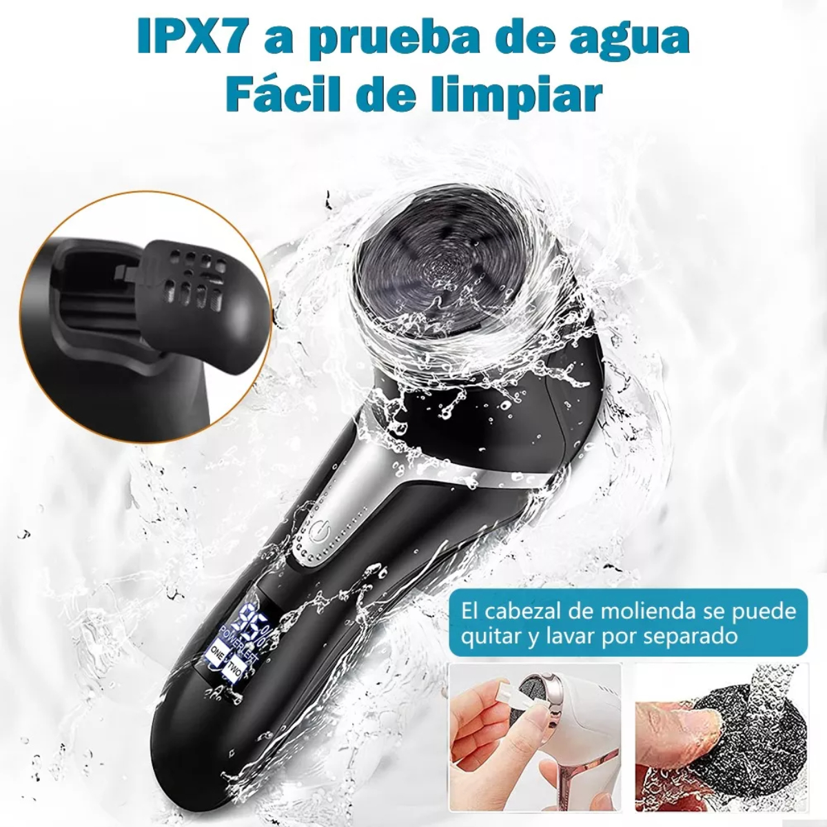 Removedor De Callos Eléctrico Para Pies Con Vacío Negro