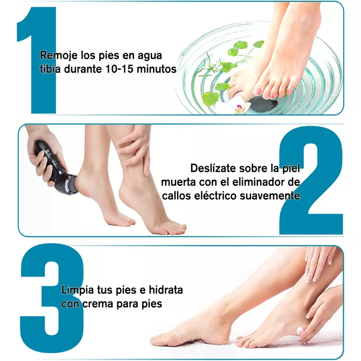 Removedor De Callos Eléctrico Para Pies Con Vacío Negro