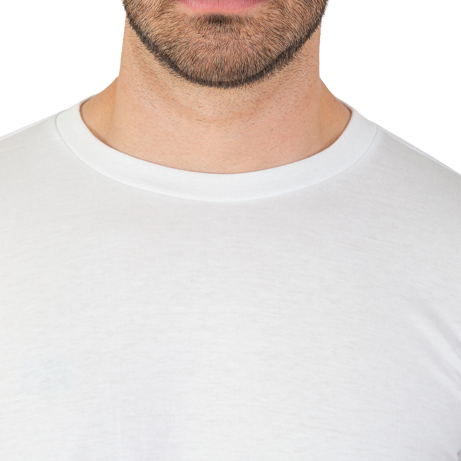 Playera Basica Manga Corta Para Hombre Color Blanco